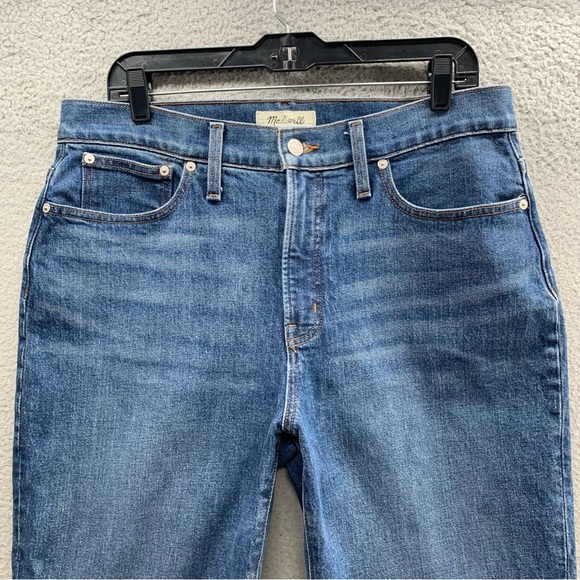 Madewell The Perfect Vintage Straight Jeans Blue Cropped Women's Petite Size 31P - Picture 6 of 16